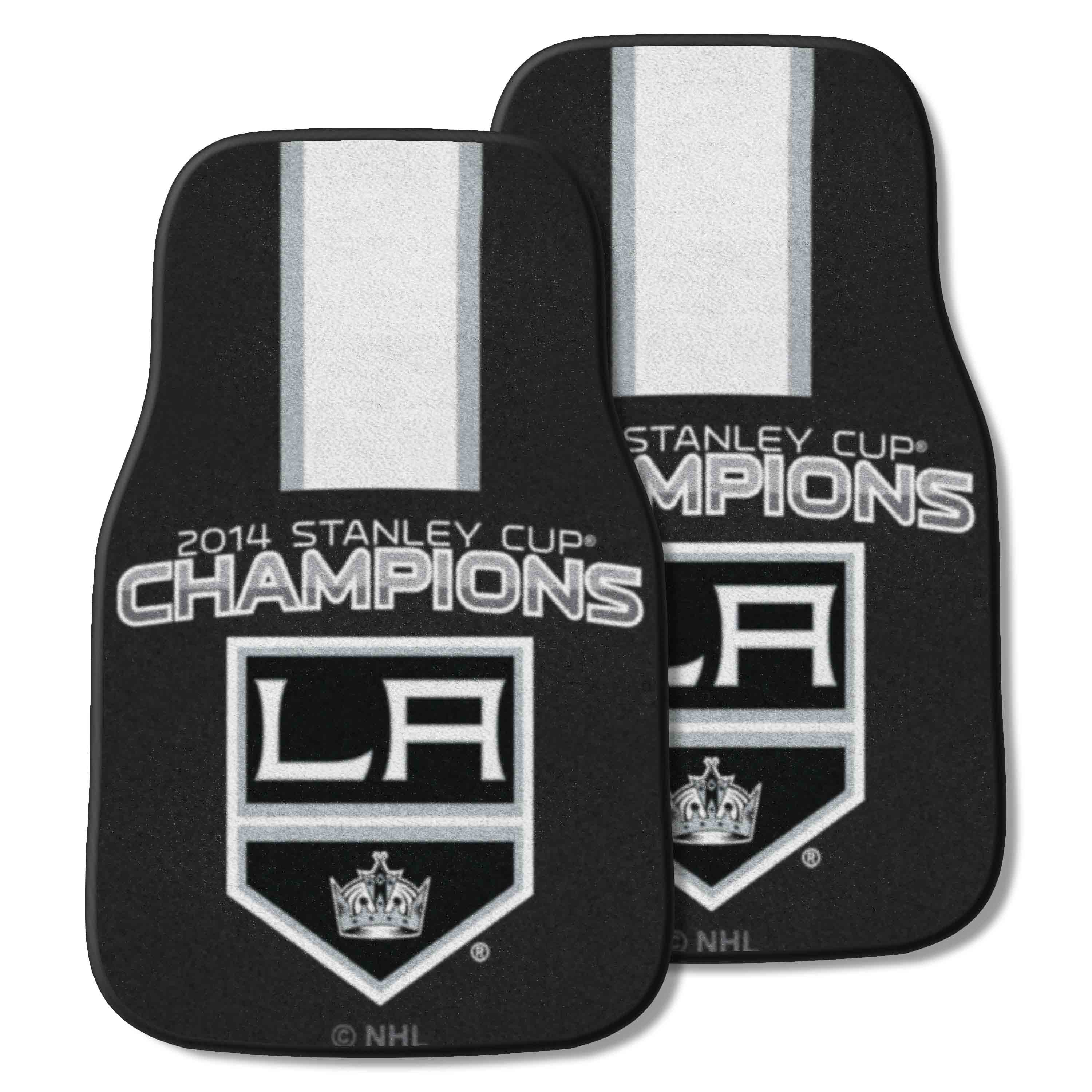 Los Angeles Kings Front Carpet Car Mat Set - 2 Pieces, 2014 NHL Stanley Cup Champions - Los Angeles Kings