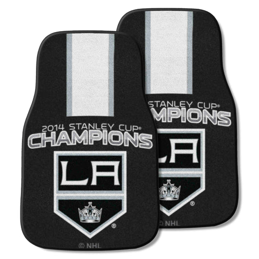 Los Angeles Kings Front Carpet Car Mat Set - 2 Pieces, 2014 NHL Stanley Cup Champions - Los Angeles Kings