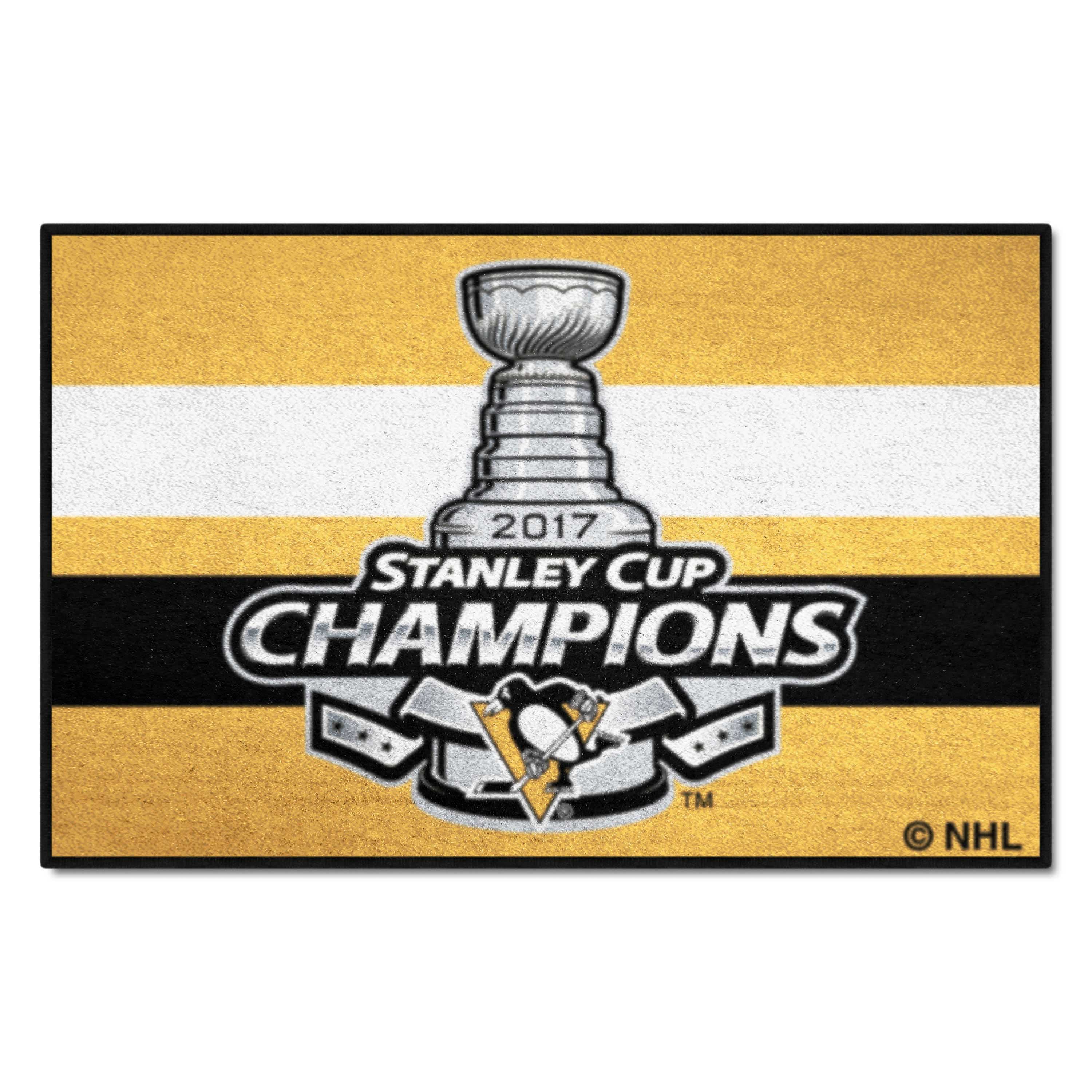 Pittsburgh Penguins Starter Mat Accent Rug - 19in. x 30in., 2017 NHL Stanley Cup Champions - Pittsburgh Penguins
