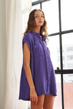 ADORA Raw Hem Collared Neck Button Down Shirt - Trendsi