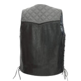 Hammer down Men's Western Style Leather Biker Vest - First Manufacturing Company - Flyclothing LLC