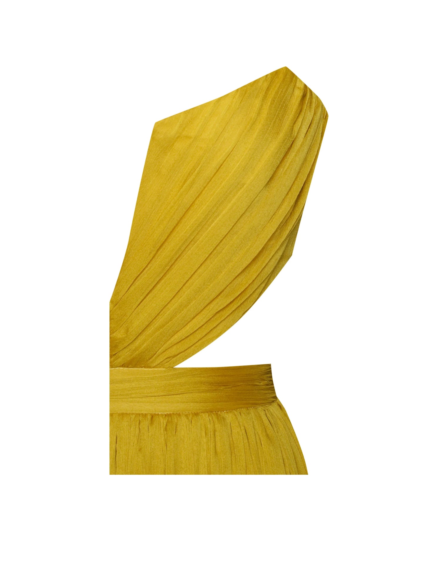 Xella Yellow Pleated Chiffon Maxi Dress - Miss Circle - Flyclothing LLC