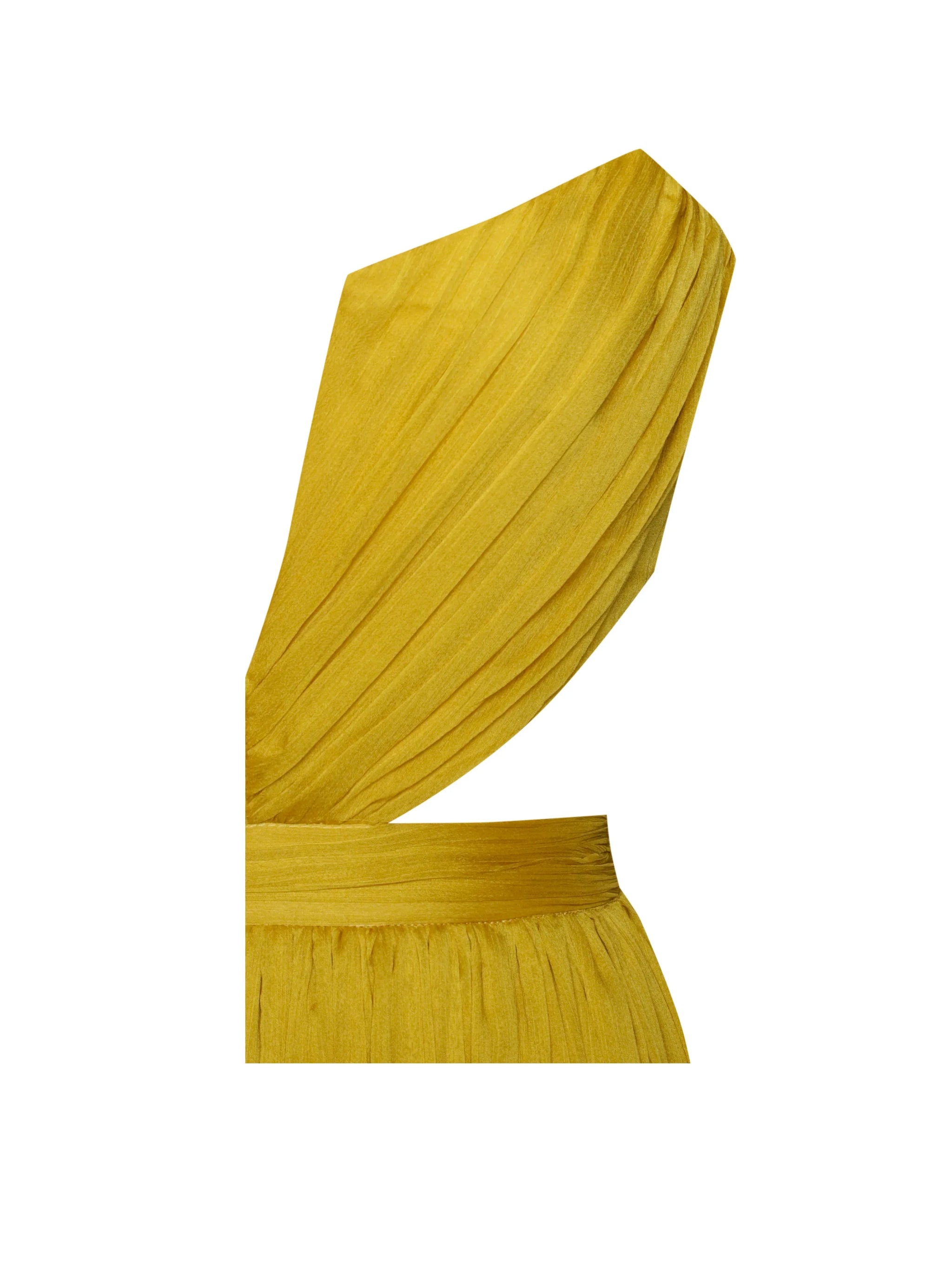 Xella Yellow Pleated Chiffon Maxi Dress - Miss Circle - Flyclothing LLC