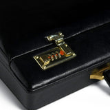 Black Office Suitcase Briefcase - Classy Leather Bags - Flyclothing LLC