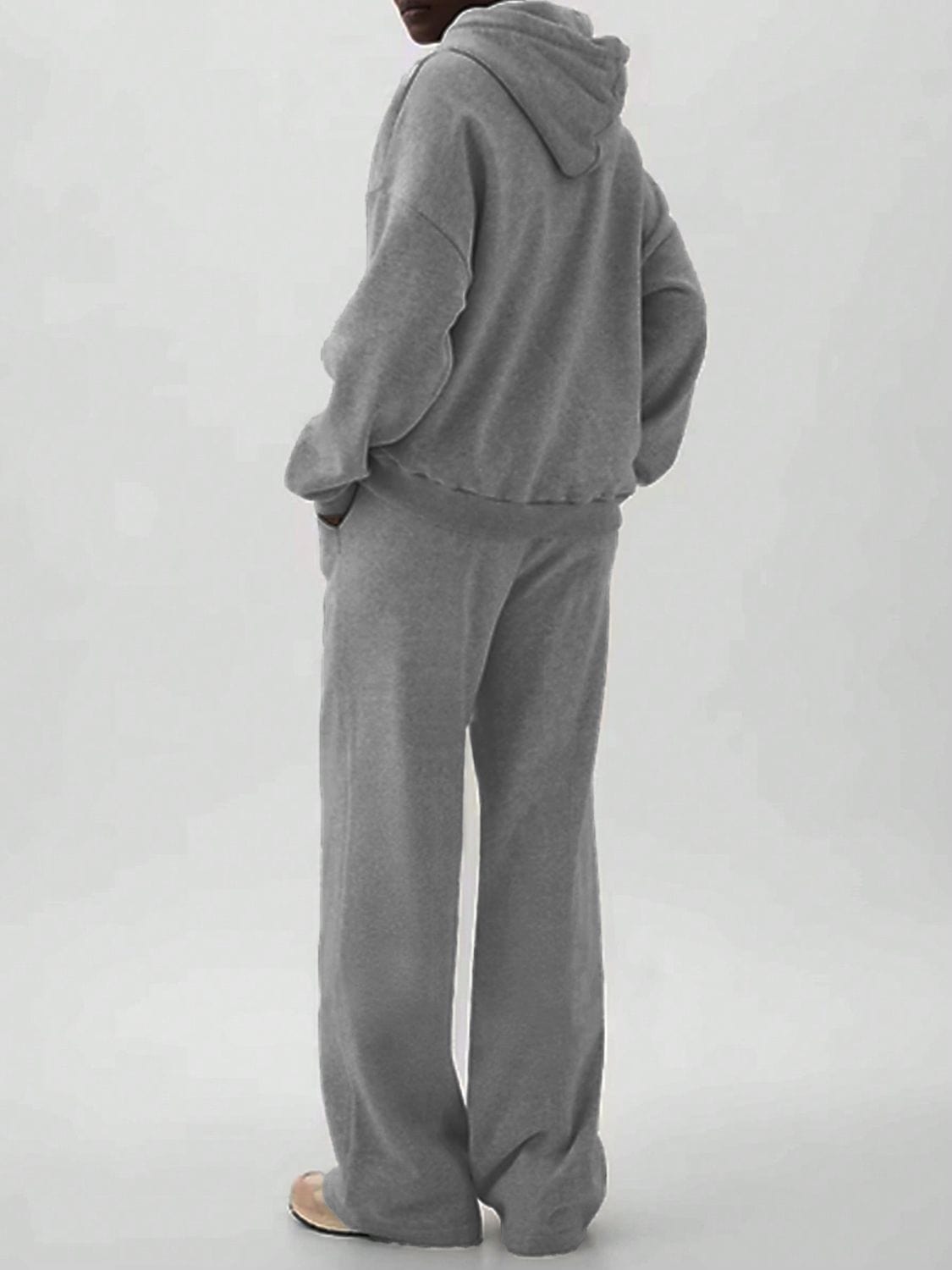 Devine Long Sleeve Hooded Jumpsuit with Pockets - Trendsi