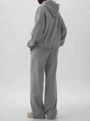 Devine Long Sleeve Hooded Jumpsuit with Pockets - Trendsi