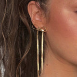 Stainless Steel Bow Bar Earrings - Trendsi - Flyclothing LLC