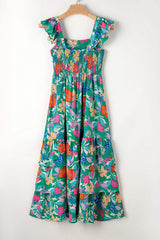 Tiered Ruffled Printed Sleeveless Dress - Trendsi - Flyclothing LLC