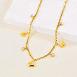 18K Gold-Plated Butterfly Charm Anklet Bracelets - Trendsi - Flyclothing LLC