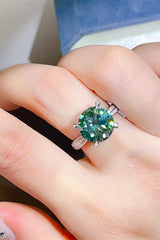 5 Carat Moissanite 925 Sterling Silver Ring - Trendsi - Flyclothing LLC