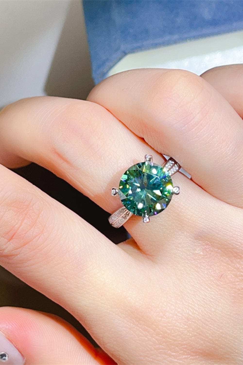 5 Carat Moissanite 925 Sterling Silver Ring - Trendsi - Flyclothing LLC