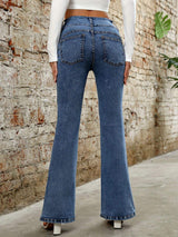 Bootcut Jeans with Pockets - Trendsi - Flyclothing LLC