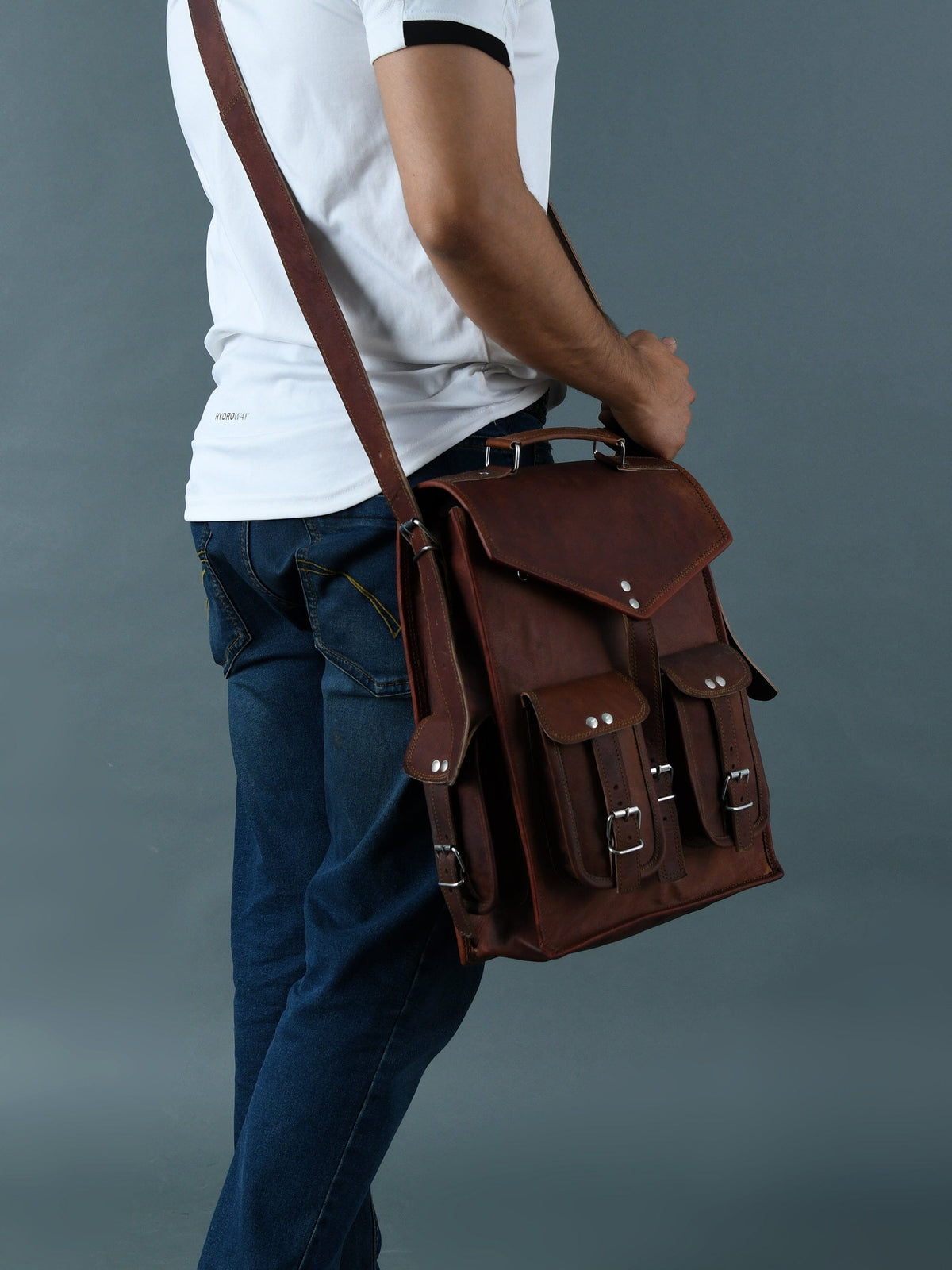 Pre-Historic Convertible Backpack - Classy Leather Bags - Flyclothing LLC