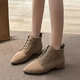 Point Toe Block Heels Boots - Trendsi - Flyclothing LLC