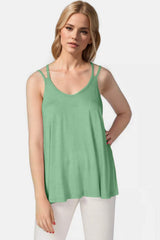 Basic Bae Bamboo Scoop Neck Double Spaghetti Straps Cami - Trendsi - Flyclothing LLC