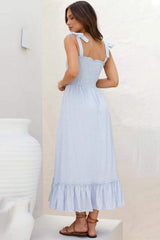 Ruffled Smocked Ruffle Hem Sleeveless Dress - Trendsi - Flyclothing LLC