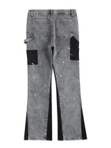 Men's Contrast Washed Bootcut Jeans - Trendsi - Flyclothing LLC