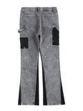Men's Contrast Washed Bootcut Jeans - Trendsi