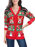 Reindeer Button Up Long Sleeve Cardigan - Trendsi - Flyclothing LLC