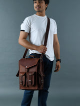 Pre-Historic Convertible Backpack - Classy Leather Bags - Flyclothing LLC