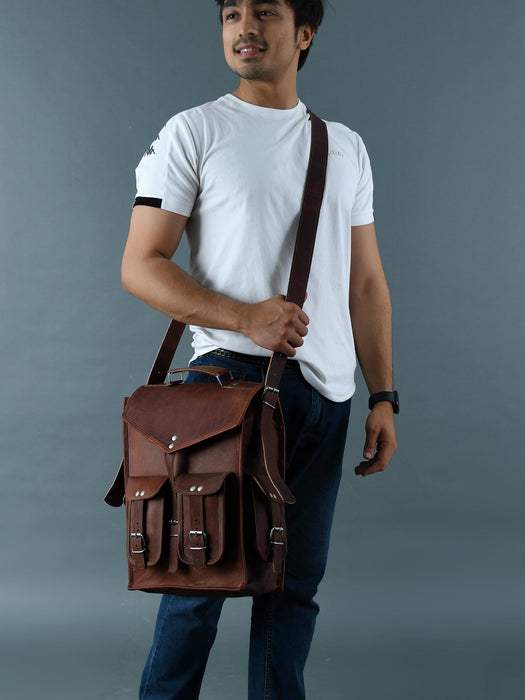 The Pre-Historic Convertible + Free Pencil Case - Classy Leather Bags - Flyclothing LLC