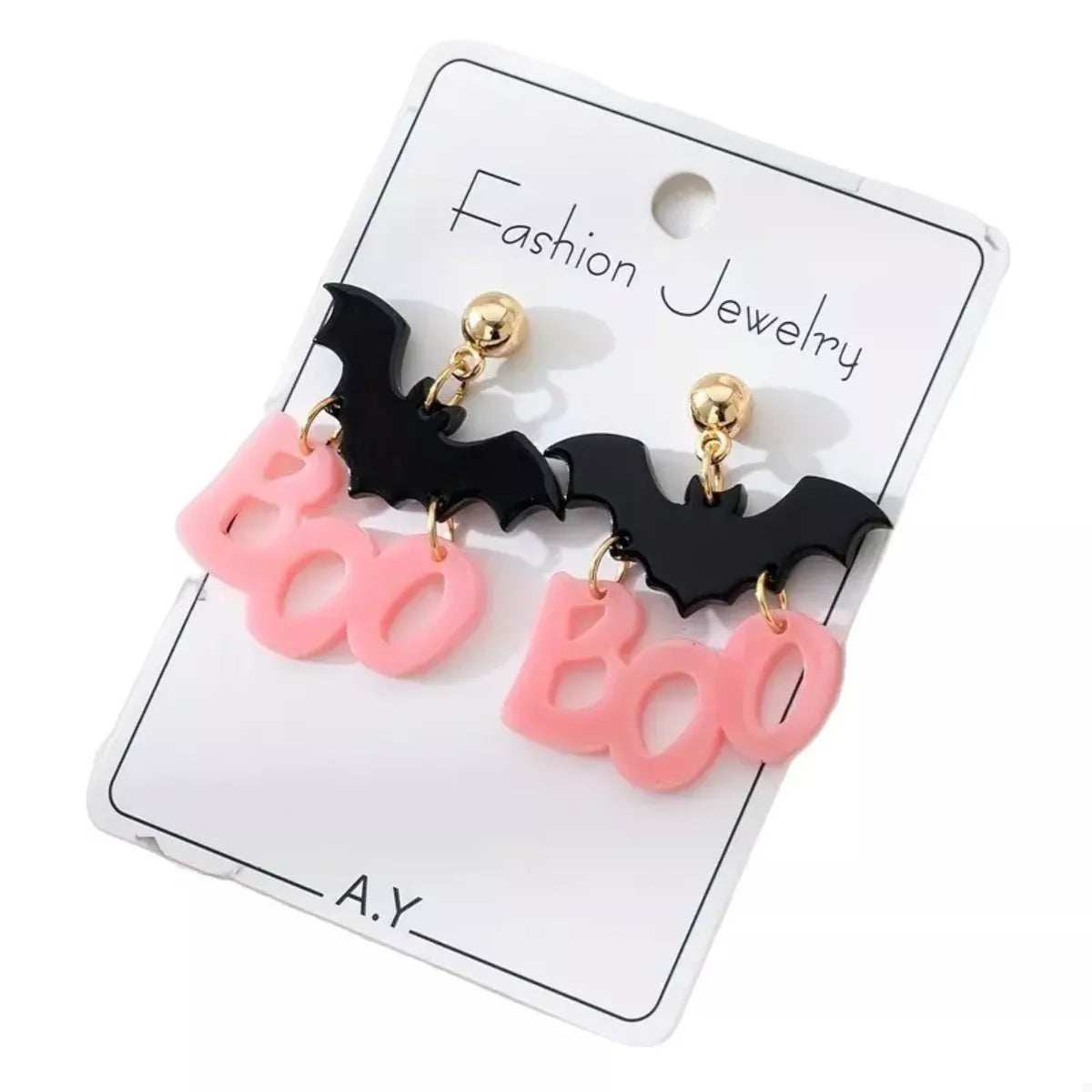 Halloween Bat Boo Dangle Earrings - Trendsi - Flyclothing LLC