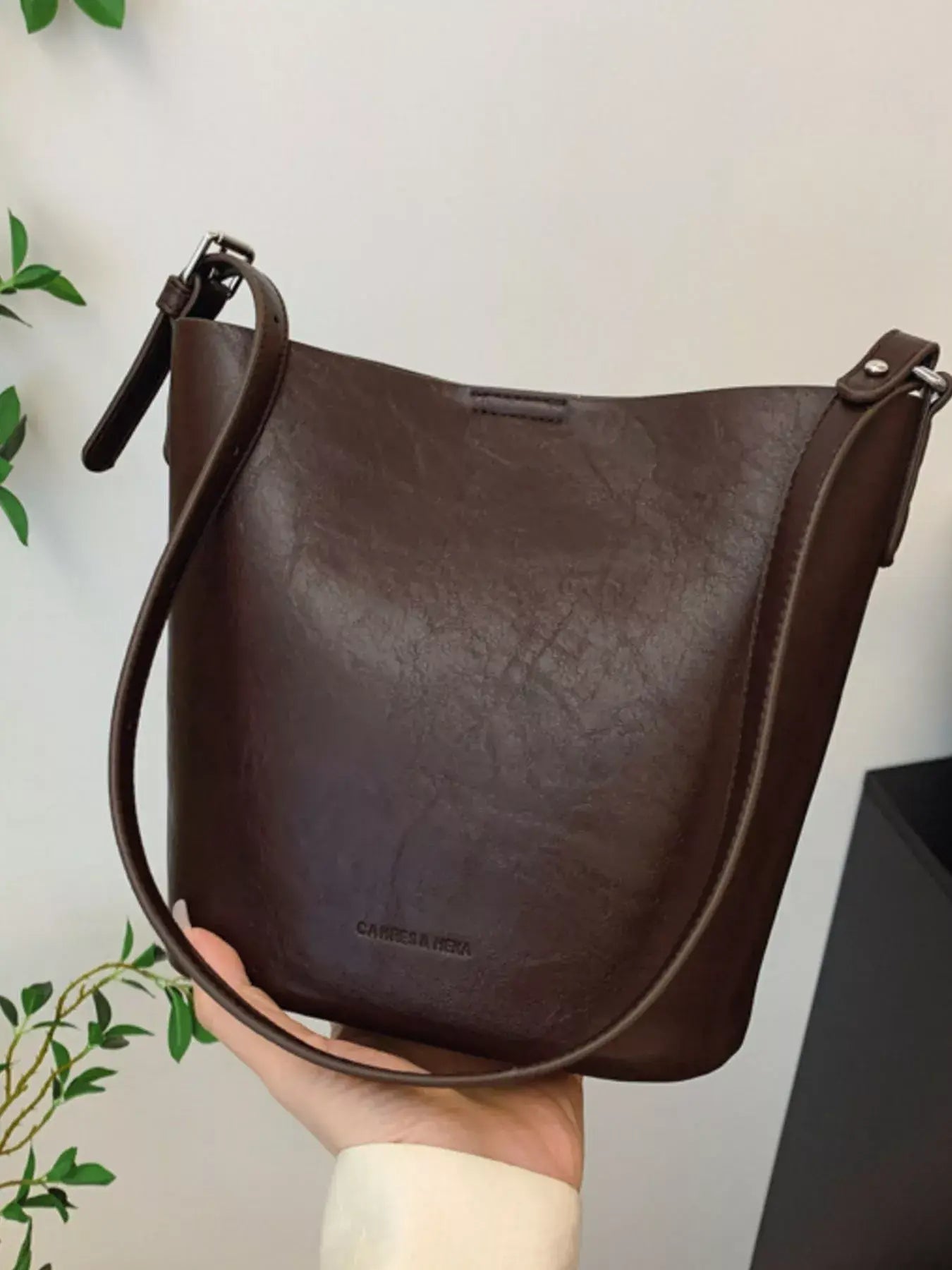 Vintage Style Bucket Crossbody Bag - Trendsi - Flyclothing LLC