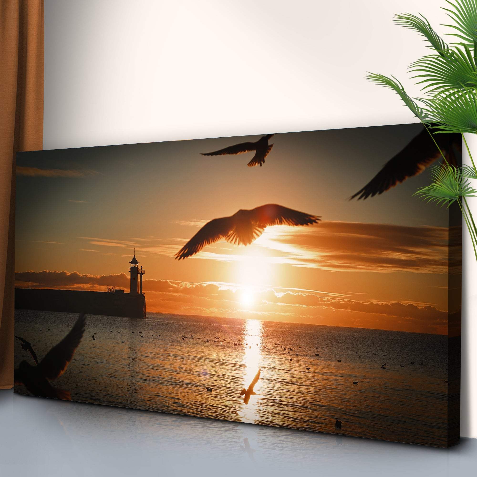 Birds On Magical Sunrise Canvas Wall Art - Tailored Canvases - Flyclothing LLC