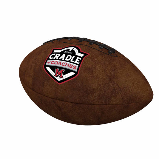 Miami Ohio Cradle of Coaches Full Size Composite Football - Logo Brands - Flyclothing LLC