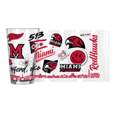 Miami Ohio 16oz Native Pint Glass - Logo Brands - Flyclothing LLC