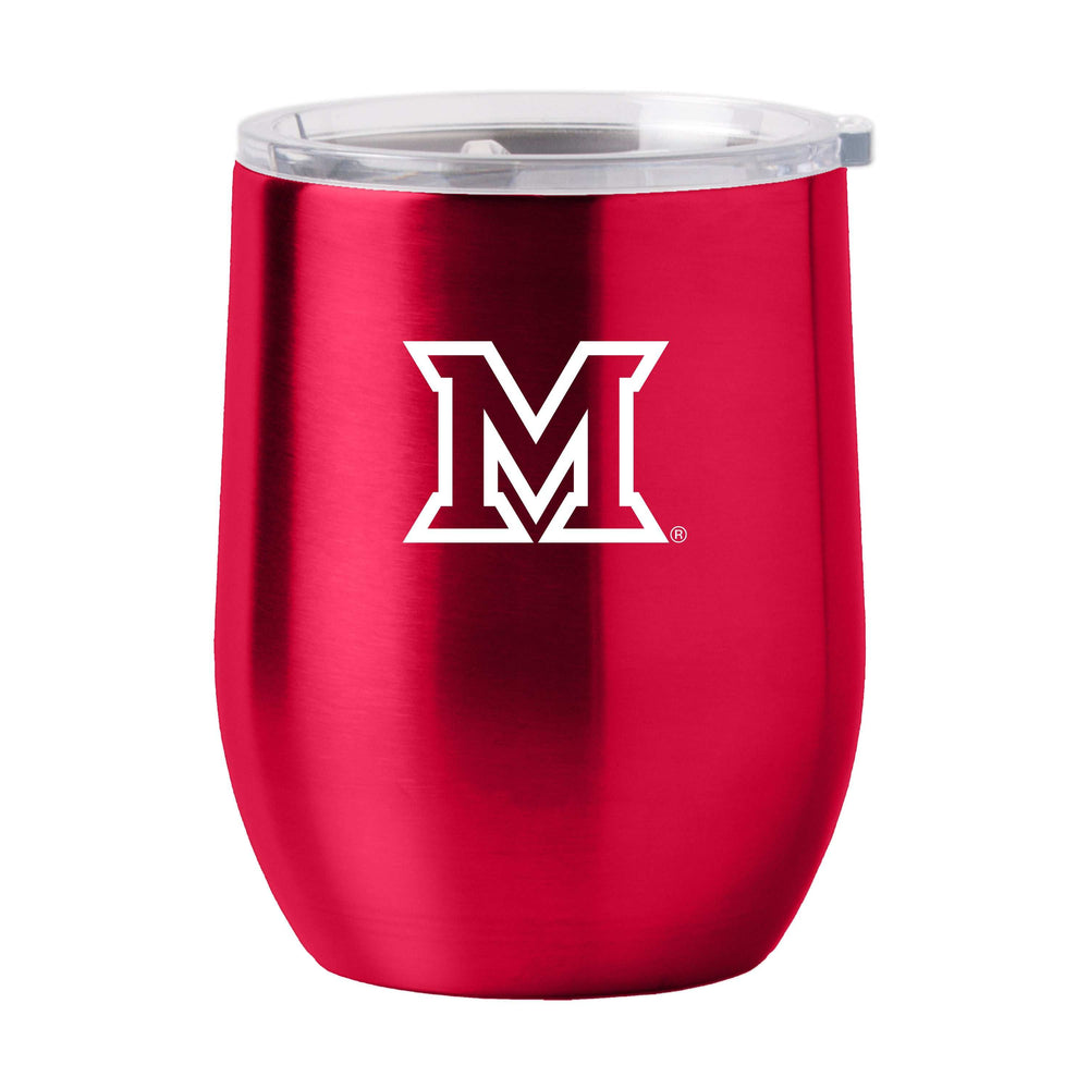 Miami Ohio 16oz Gameday Stainless Curved Beverage - Logo Brands - Flyclothing LLC
