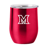 Miami Ohio 16oz Gameday Stainless Curved Beverage - Logo Brands - Flyclothing LLC