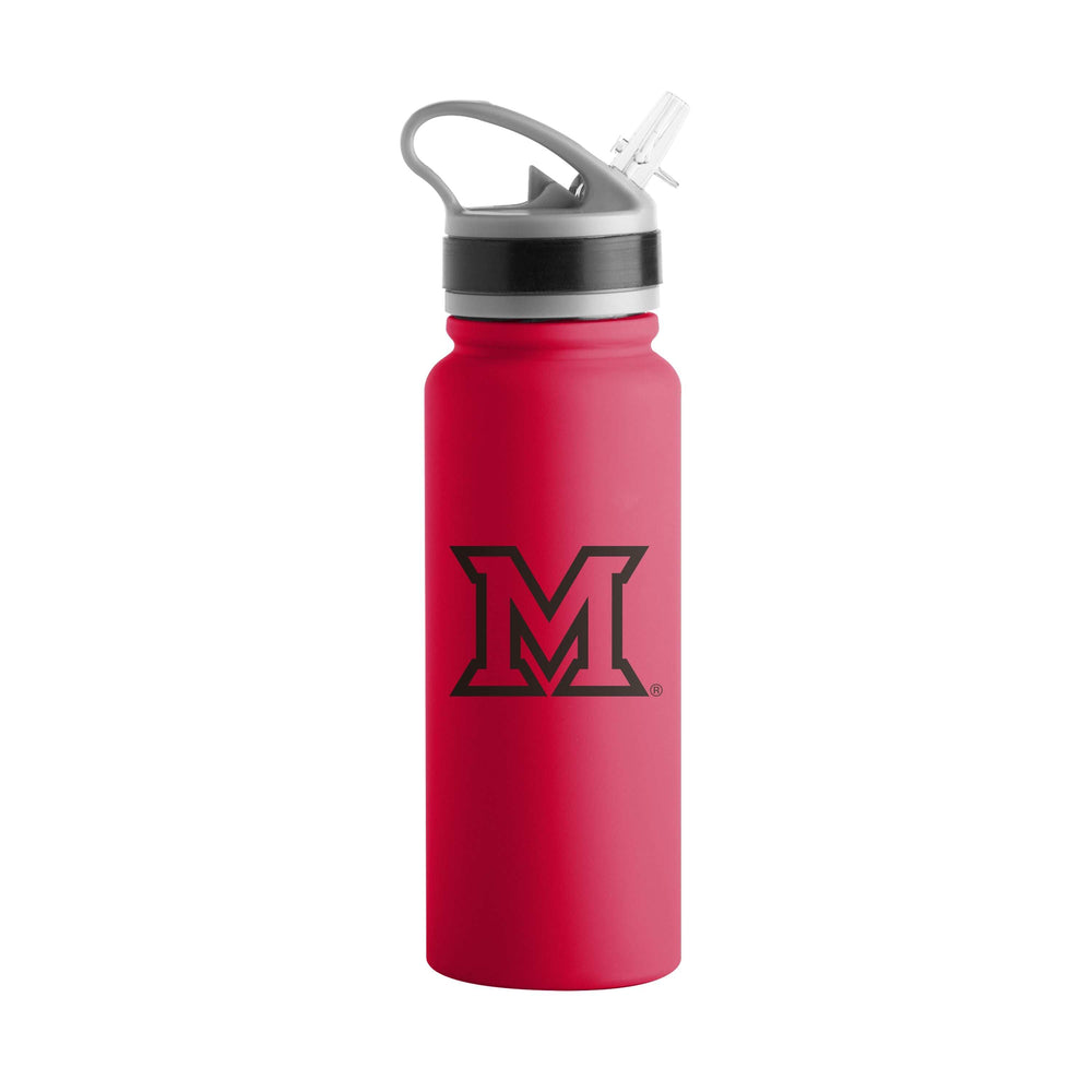 Miami Ohio 25oz Campus Color Letterman Stainless Single Wall Flip Top Bottle - Logo Brands - Flyclothing LLC