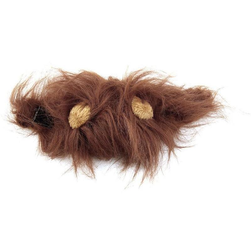 Funny Pet Hat For Small Dogs Cats Hat Emulation Lion Hair Mane Ears Head Cap Scarf Pet Halloween Festival Costume - My Store - Flyclothing LLC