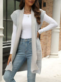 Pocketed Open Front Cap Sleeve Cardigan - Trendsi - Flyclothing LLC