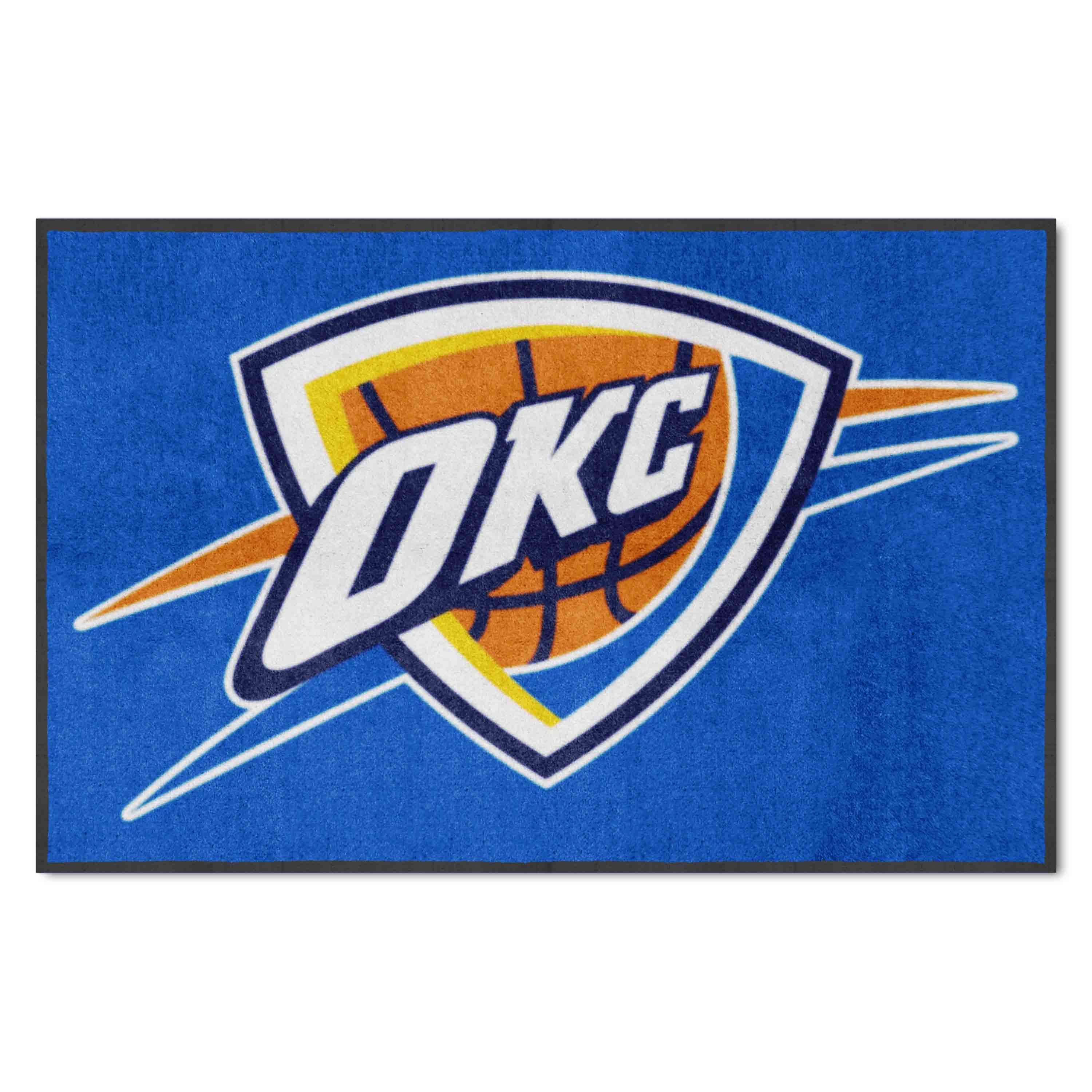 Oklahoma City Thunder 4X6 High-Traffic Mat with Durable Rubber Backing - Landscape Orientation - Oklahoma City Thunder
