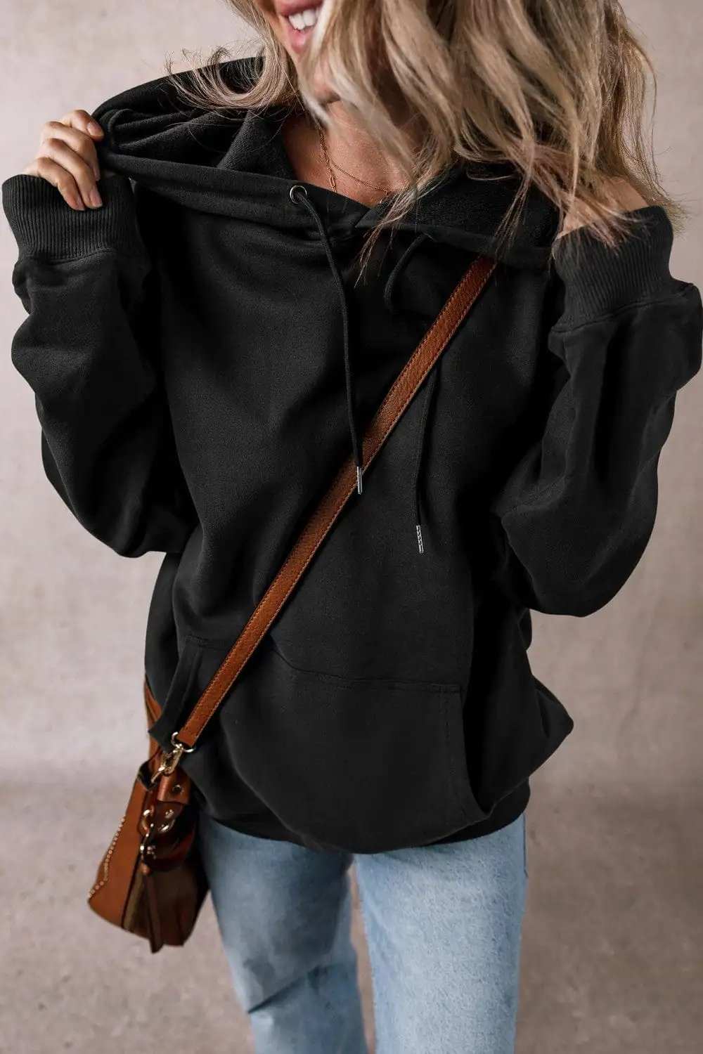 Drawstring Pocketed Long Sleeve Hoodie - Trendsi - Flyclothing LLC