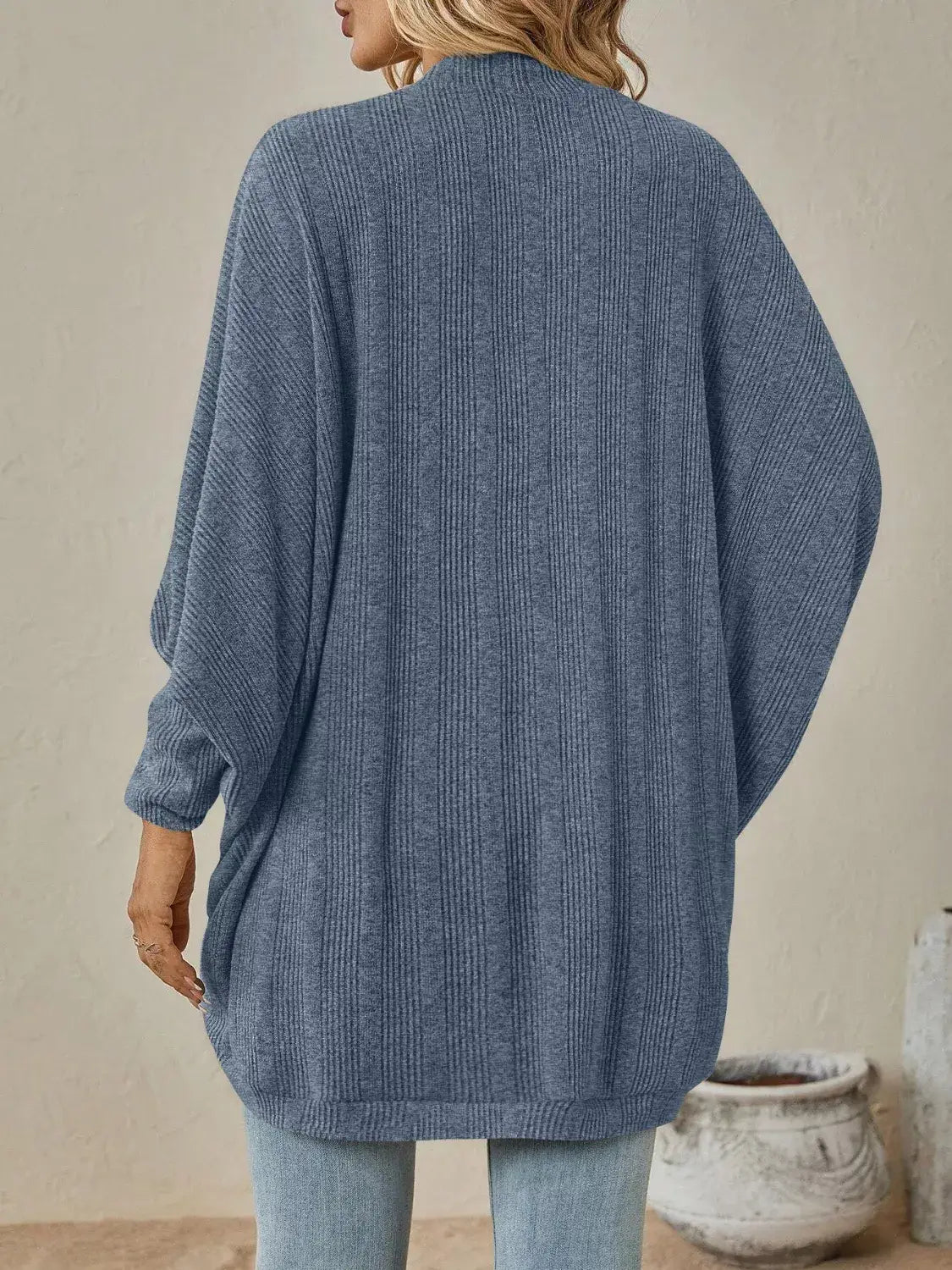 Casual Knit Open Front Cardigan - Trendsi - Flyclothing LLC