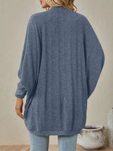 Casual Knit Open Front Cardigan - Trendsi - Flyclothing LLC