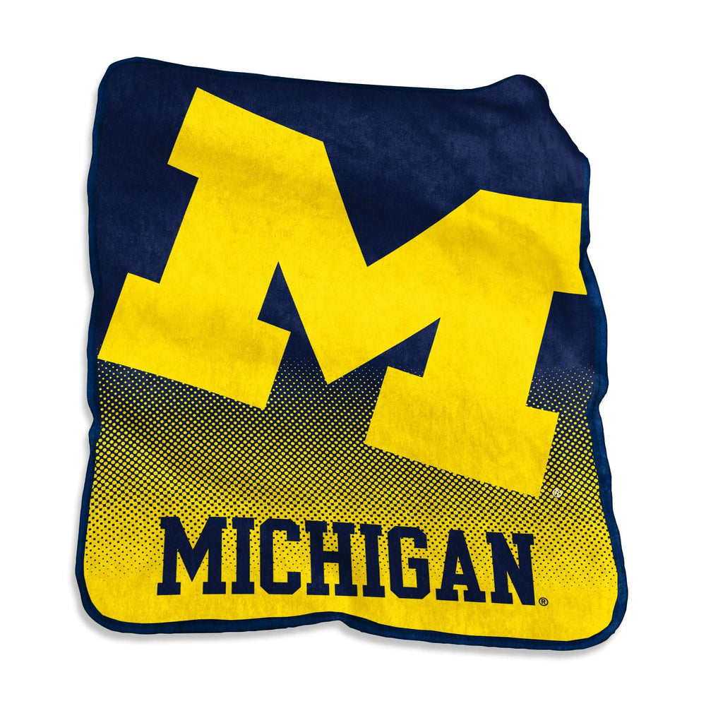 Michigan Raschel Throw - Logo Brands - Flyclothing LLC