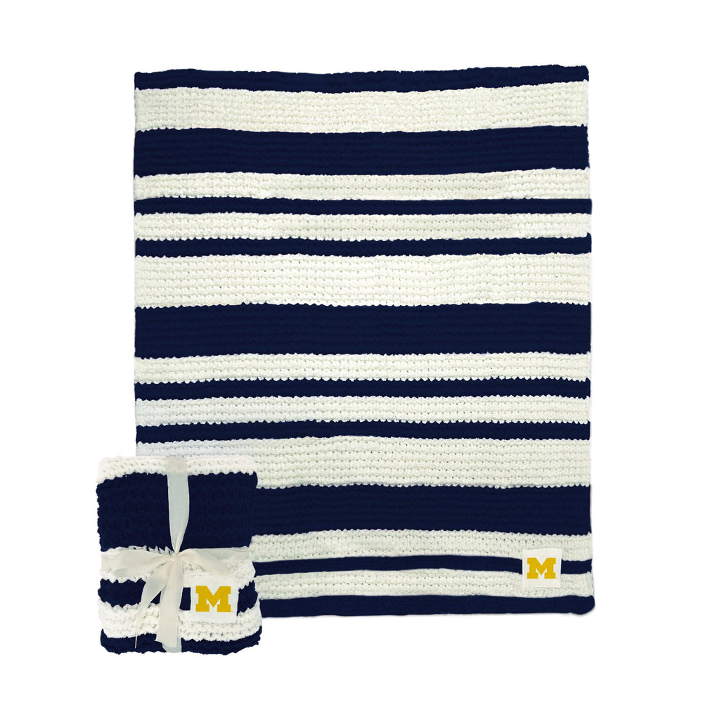 Michigan Cable Knit Throw 50x60 - Logo Brands - Flyclothing LLC