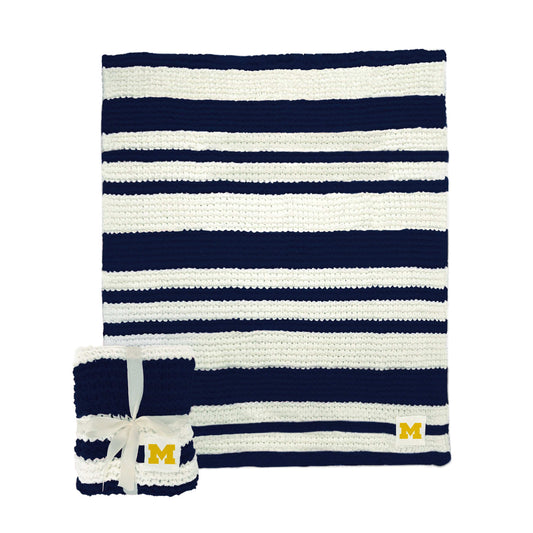 Michigan Cable Knit Throw 50x60 - Logo Brands - Flyclothing LLC