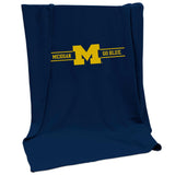 Michigan Campus Colors Sweatshirt Blanket (Screened) - Logo Brands - Flyclothing LLC