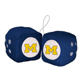 University of Michigan Fuzzy Dice - Logo Brands - Flyclothing LLC