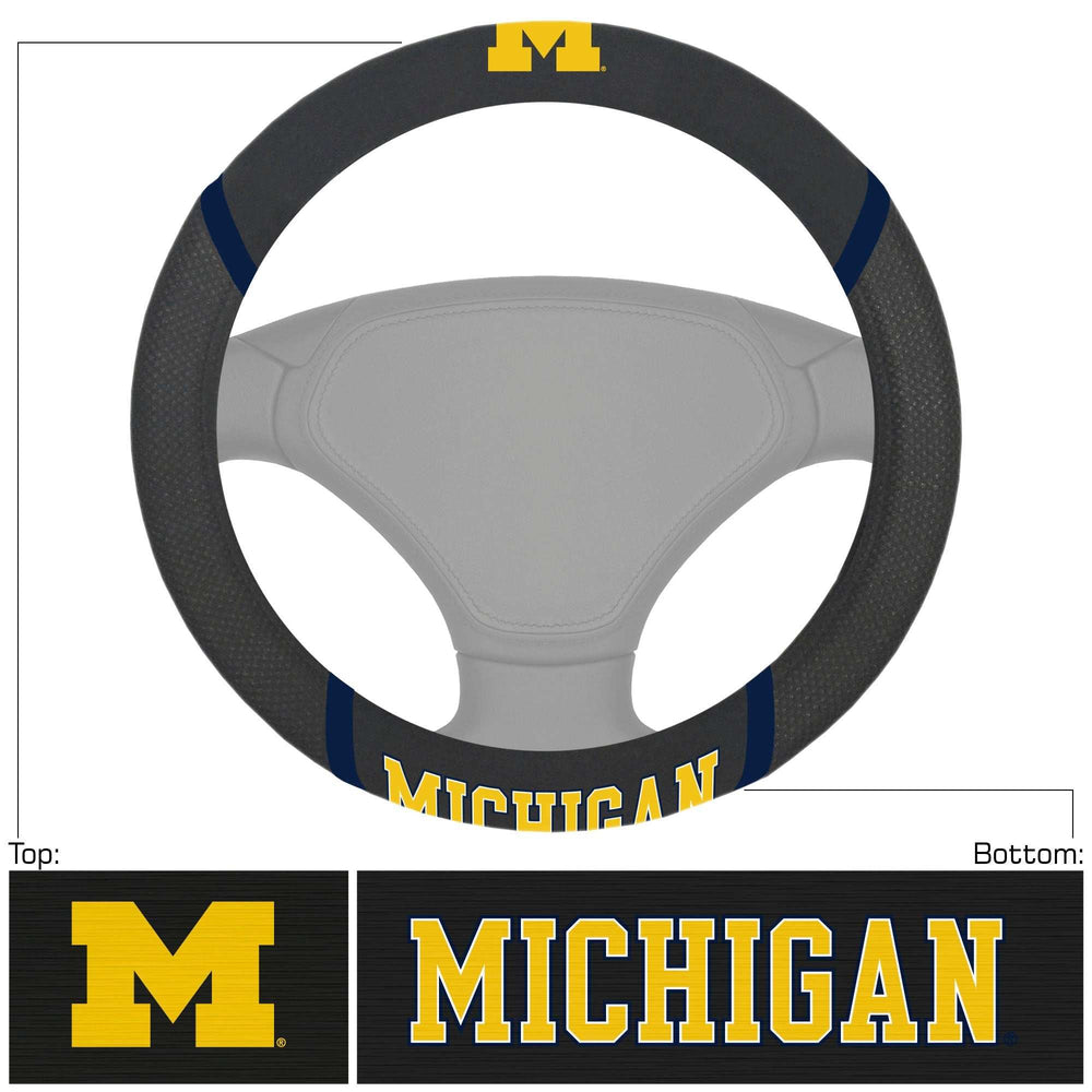 University of Michigan Steering Wheel Cover - Logo Brands - Flyclothing LLC