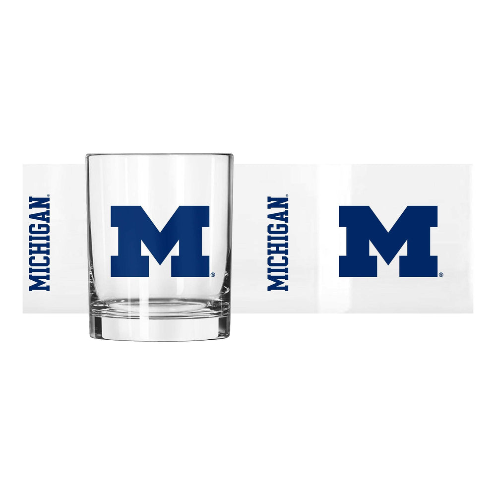 Michigan 14oz Gameday Rocks Glass - Logo Brands - Flyclothing LLC