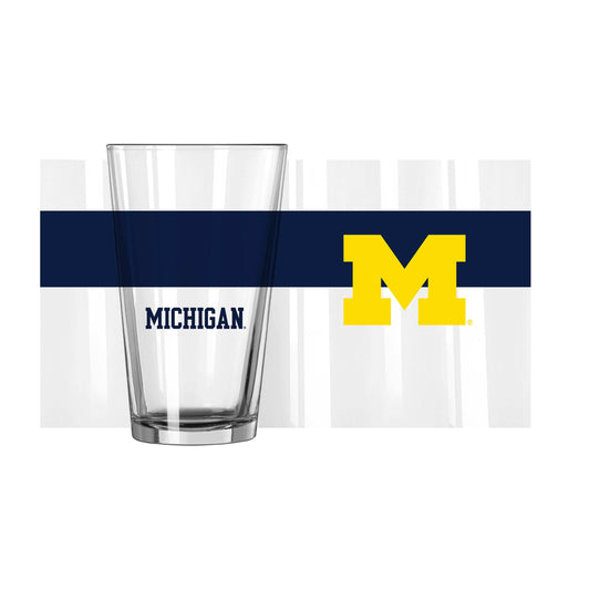 Michigan 16oz Colorblock Pint Glass - Logo Brands - Flyclothing LLC