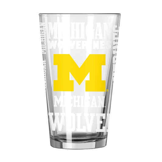 Michigan 16oz Replay Pint Glass - Logo Brands - Flyclothing LLC