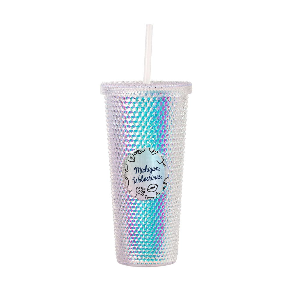 Michigan 24oz Playmaker Iridescent Stud Tumbler - Logo Brands - Flyclothing LLC
