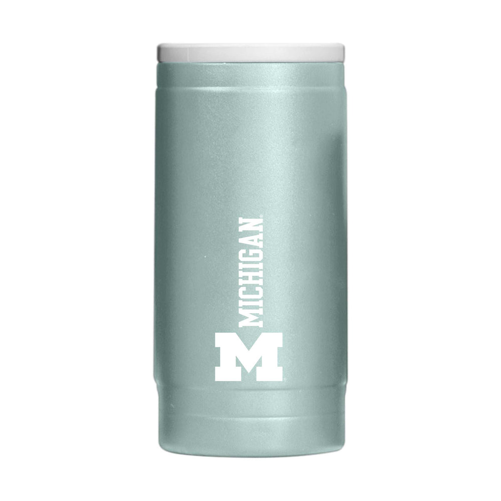 Michigan Vertical Powder Coat Slim Can Coolie - Logo Brands - Flyclothing LLC